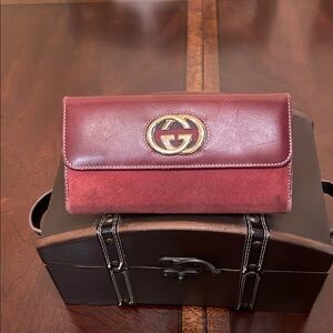 Gucci Burgundy Leather Wallet